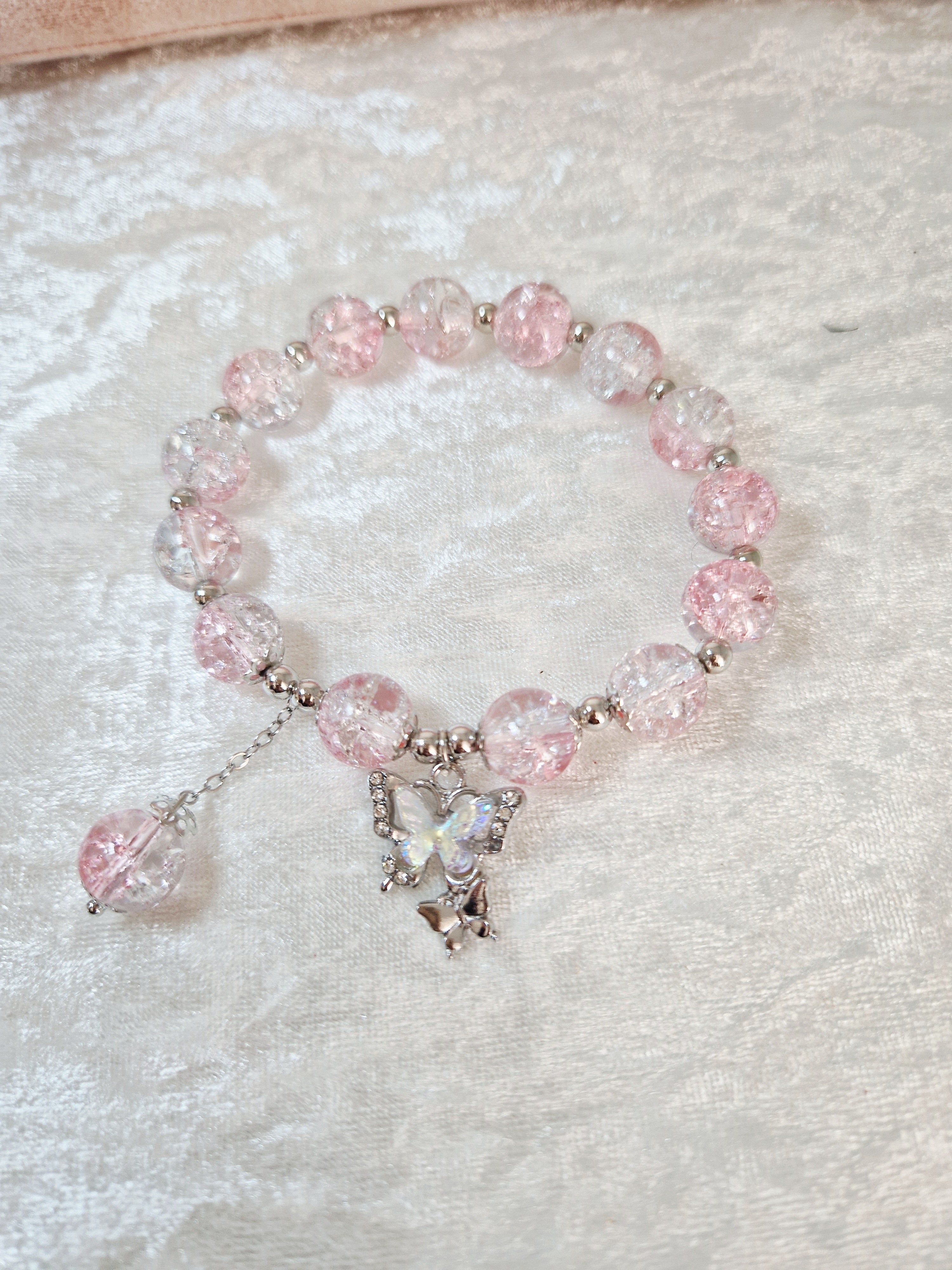 Bracelet - Pink butterfly