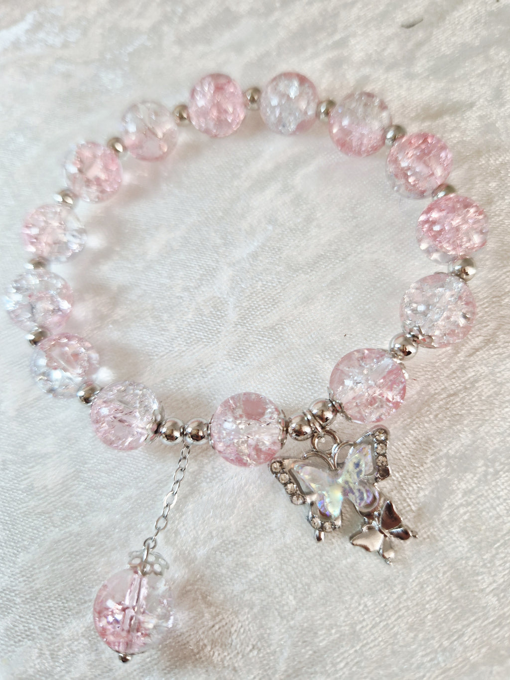 Bracelet - Pink butterfly