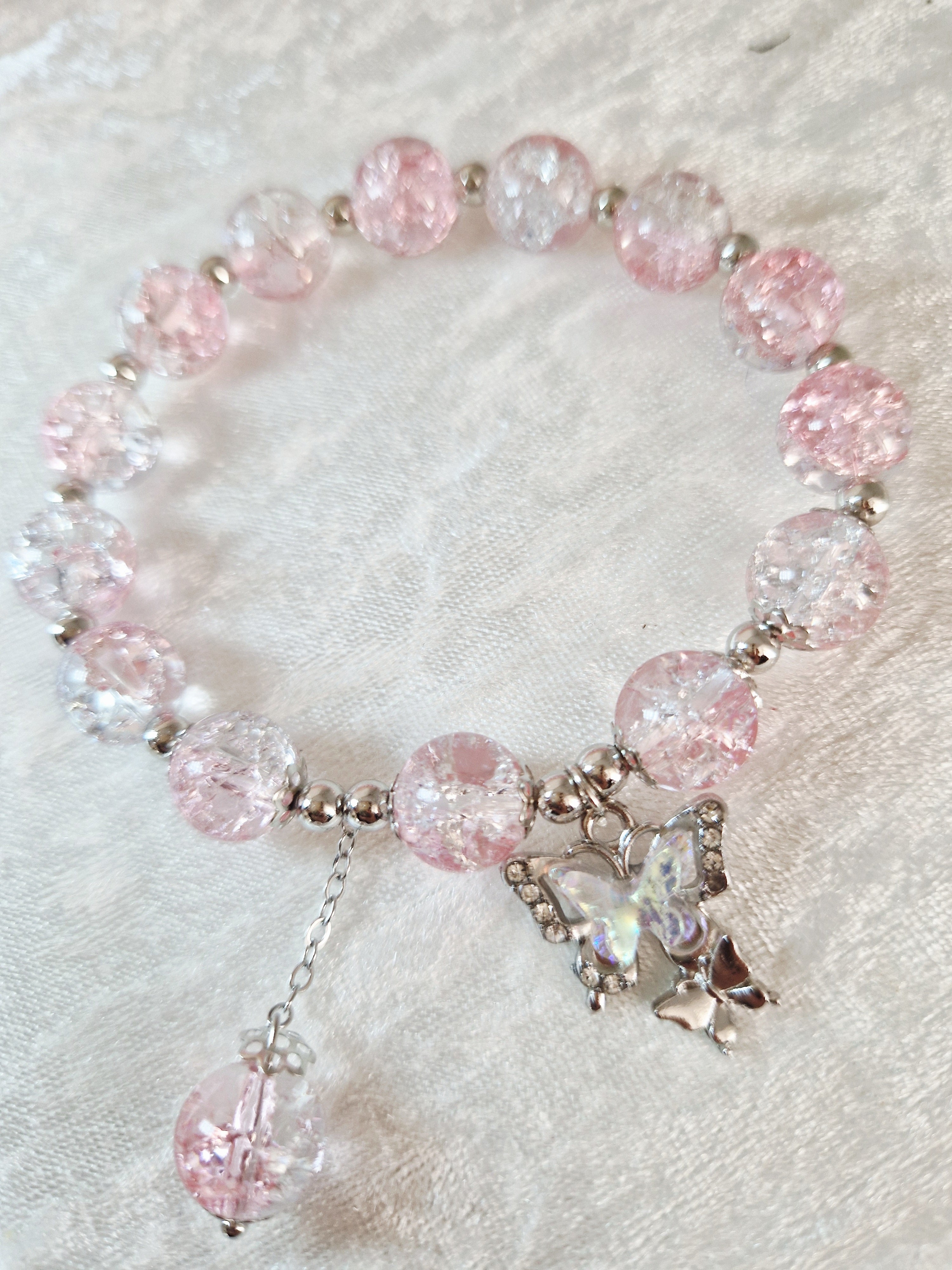 Bracelet - Pink butterfly